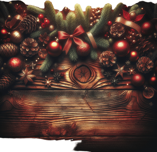 a christmas wooden board Background image. High contrast. No shadows.