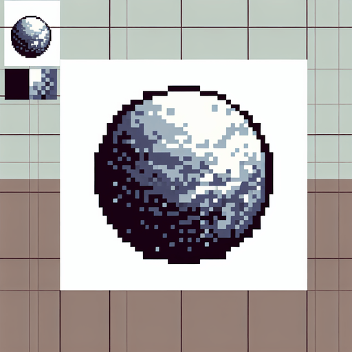 pixel art of a planet.
Single Game Texture. In-Game asset. 2d. Blank background. High contrast. No shadows.