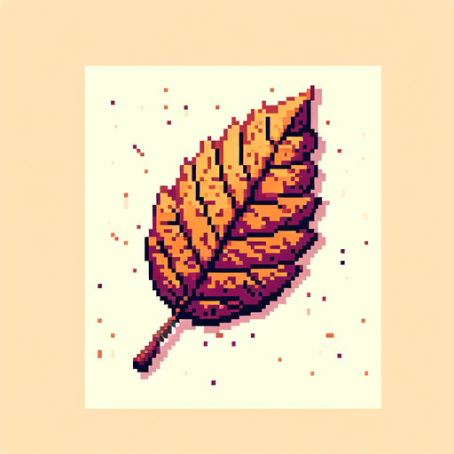 a single brown leaf, front facing, I want the art style to reflect a classic 16-bit retro pixel art aesthetic, reminiscent of early 1990s RPGs with vibrant colors....
Single Game Texture. In-Game asset. 2d. Blank background. High contrast. No shadows.