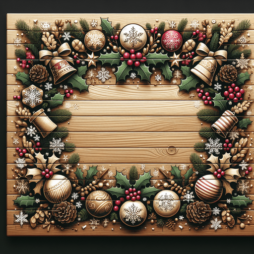 a christmas wooden board Background image. High contrast. No shadows.