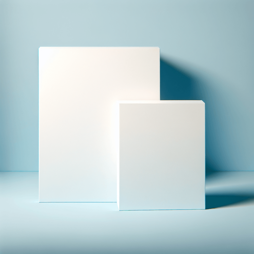 two white flat rectangles side by side.