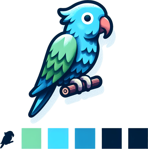 a parrot.
Single Game Texture. In-Game asset. 2d. Blank background. High contrast. No shadows.