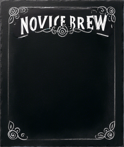 "NOVICE BREW" in chalk