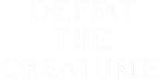 Text that says Defeat the creature, I want the art style to reflect a classic 16-bit retro pixel art aesthetic, reminiscent of early 1990s RPGs.
Single Game Texture. In-Game asset. 2d. Blank background. High contrast. No shadows.