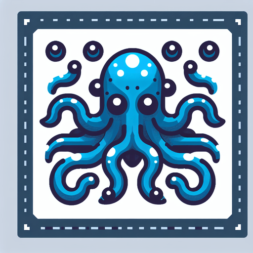 blue tentacle alien.
Single Game Texture. In-Game asset. 2d. Blank background. High contrast. No shadows.