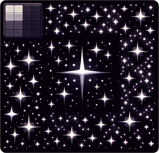 2d christmas dark sparkles Single Game Texture. In-Game asset. 2d. Blank background. High contrast. No shadows.