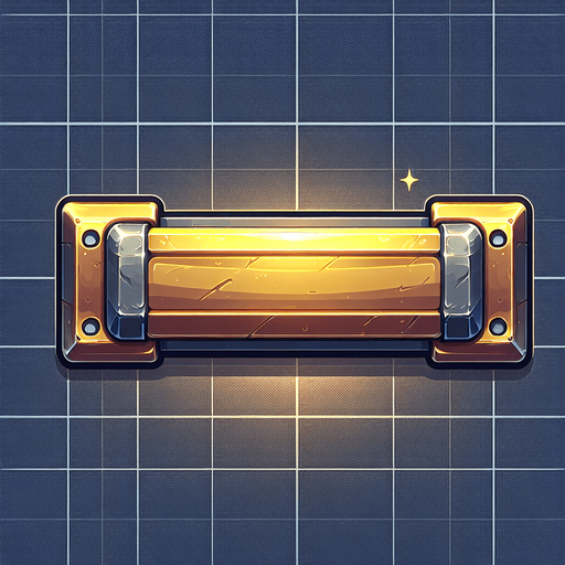 metal bumber with golden shine.
Single Game Texture. In-Game asset. 2d. Blank background. High contrast. No shadows.