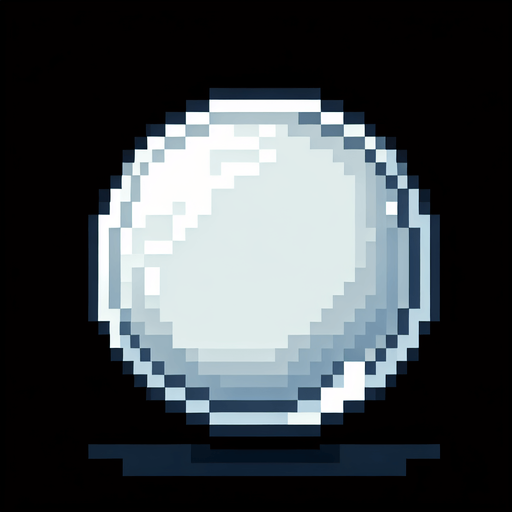 white bubble. 8-bit..
Single Game Texture. In-Game asset. 2d. Blank background. High contrast. No shadows.