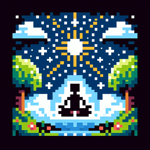 minimalist meditation background. no elements. pixelated. 8 bit..
Single Game Texture. In-Game asset. 2d. High contrast. No shadows.