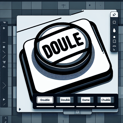 a button that says "double".
Single Game Texture. In-Game asset. 2d. Blank background. High contrast. No shadows.