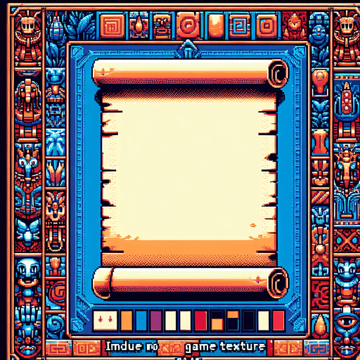 blank wide papyrus. I want the art style to reflect a classic 16-bit retro pixel art aesthetic, reminiscent of early 1990s RPGs with vibrant colors. The environment should have a rich, fantasy-themed design with intricate backgrounds and a nostalgic, old-school feel..
Single Game Texture. In-Game asset. 2d. Blank background. High contrast. No shadows.