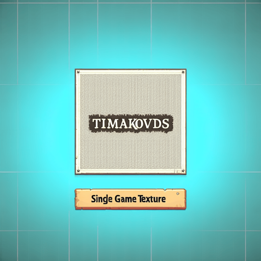 надпись "Timakovds".
Single Game Texture. In-Game asset. 2d. Blank background. High contrast. No shadows.