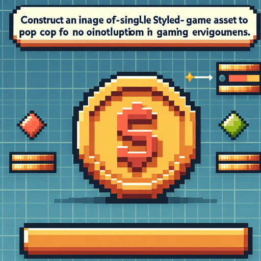 maak een 8bit coin

Single Game Texture. In-Game asset. 2d. Blank background. High contrast. No shadows.