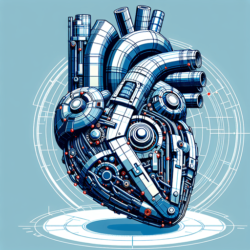 The heart is a robot.
Single Game Texture. In-Game asset. 2d. Blank background. High contrast. No shadows.