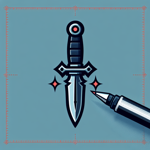 Cartoon knife pointing up. Symmetrical. Vertical.
Single Game Texture. In-Game asset. 2d. Blank background. High contrast. No shadows.