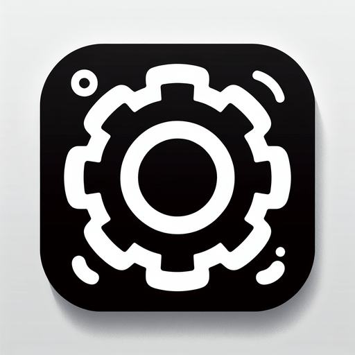 cogwheel. settings icon. app icon. Single Game Texture. In-Game asset. 2d. Blank background. High contrast. No shadows.