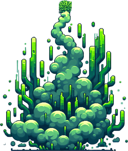 Water plant like smoke monster green Single Game Texture. In-Game asset. 2d. Blank background. High contrast. No shadows. Single Game Texture. In-Game asset. 2d. Blank background. High contrast. No shadows Single Game Texture. In-Game asset. 2d. Blank background. High contrast. No shadows.