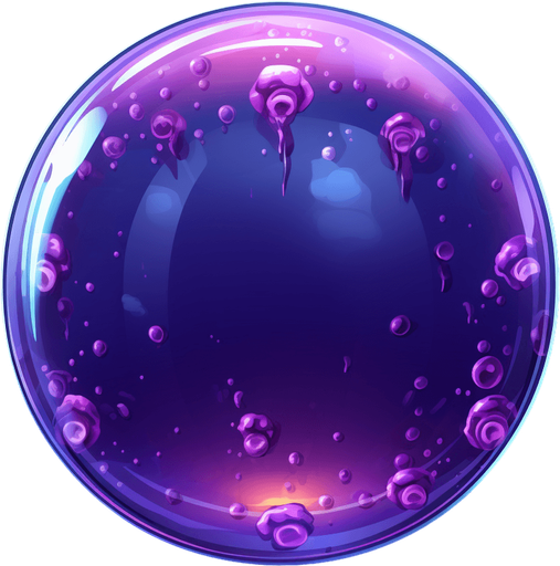 Clean plasma bubble
Single Game Texture. In-Game asset. 2d. Pixelart. White background. Blank background. Low detail. High contrast.