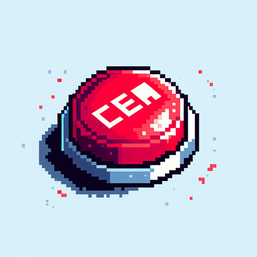 a red button with text that.
Single Game Texture. In-Game asset. 2d. Blank background. High contrast. No shadows. pixelated