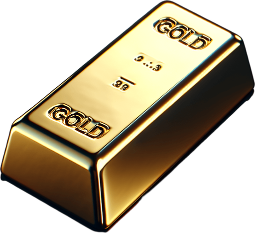 gold bar.
Single Game Texture. In-Game asset. 2d. Blank background. High contrast. No shadows.