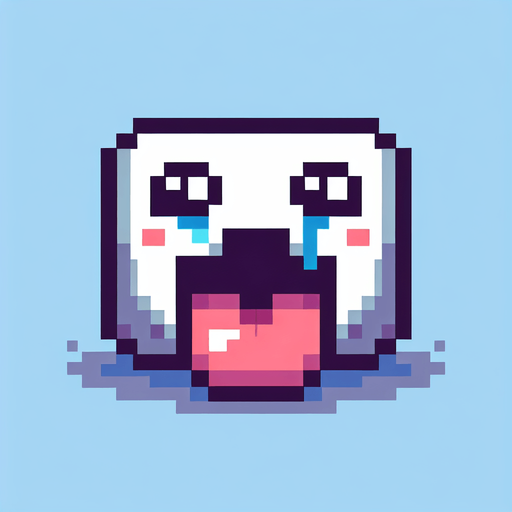 cute hungry chatbot character head. mouth wide open to eat information. pixelated. 8 bit..
Single Game Texture. In-Game asset. 2d. Blank background. High contrast. No shadows.