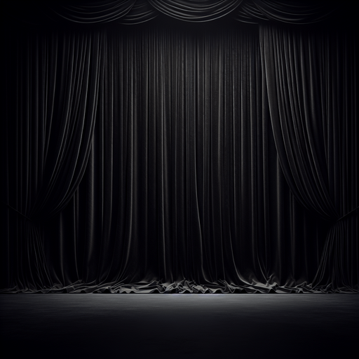 black curtain full screen.