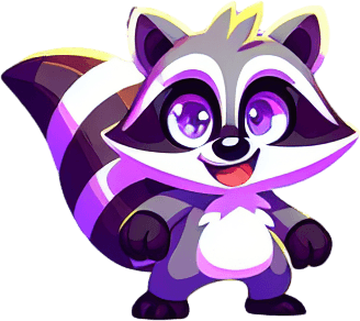 Bright Amazing games background for modern stoner raccoon game. It should be epic! Single Game Texture. In-Game asset. 2d. Blank background. High contrast. No shadows.