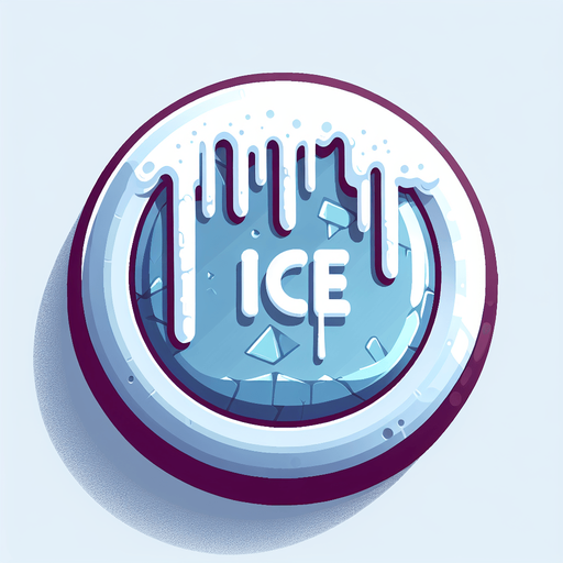 a button that is dripping with icicles that says "ice".
Single Game Texture. In-Game asset. 2d. Blank background. High contrast. No shadows.