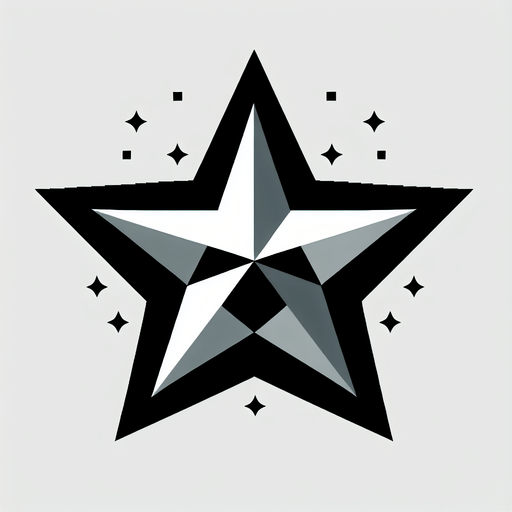 Star.
Single Game Texture. In-Game asset. 2d. Blank background. High contrast. No shadows.