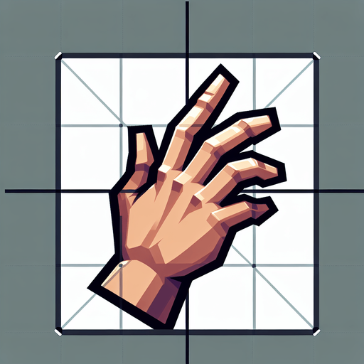 hand.
Single Game Texture. In-Game asset. 2d. Blank background. High contrast. No shadows.