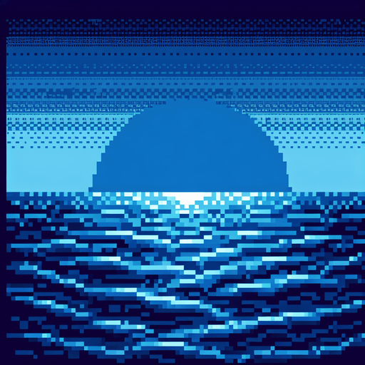 inside the depths of the blue ocean background. pixelated. 8 bit.
Single Game Texture. In-Game asset. 2d. Blank background. High contrast. No shadows.