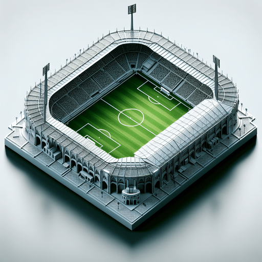 Stade de foot à Paris.
Single Game Texture. In-Game asset. 2d. Blank background. High contrast. No shadows.