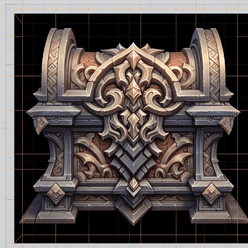 Chest.
Single Game Texture. In-Game asset. 2d. Blank background. High contrast. No shadows.