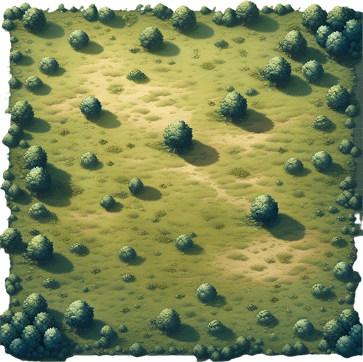 empty battlefield. meadow without trees. direct top down view.
Single Game Texture. In-Game asset. 2d. Blank background. High contrast. No shadows.