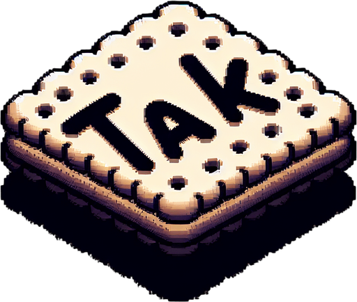 a biscuit with the word "talk" inscribed on it.
Single Game Texture. In-Game asset. 2d. Blank background. High contrast. No shadows.