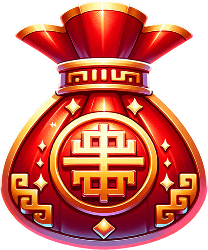 Shiny red envelope bao, chinese new years.
Single Game Texture. In-Game asset. 2d. Blank background. High contrast. No shadows.