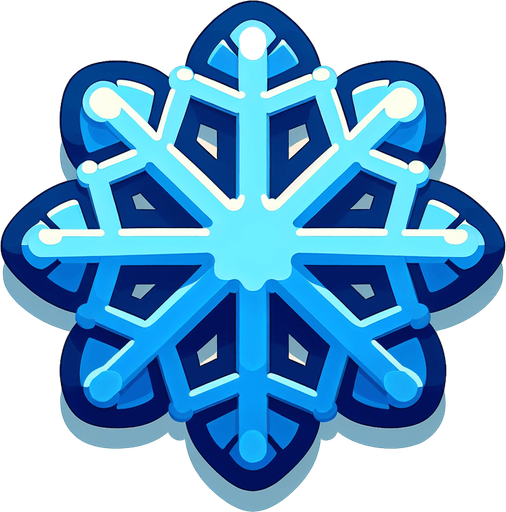 Cartoon Christmas snow flake. Blue
Single Game Texture. In-Game asset. 2d. Blank background. High contrast. No shadows.