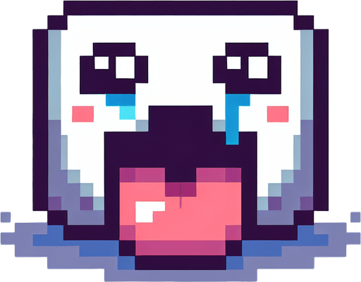 cute hungry chatbot character head. mouth wide open to eat information. pixelated. 8 bit..
Single Game Texture. In-Game asset. 2d. Blank background. High contrast. No shadows.