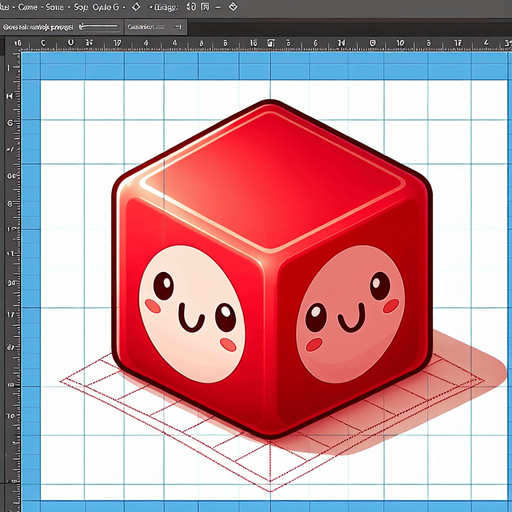 Perfectly square red game piece with cute happy face. Cartoon style. Cute art style. Simple vector style. No Shadows.
Single Game Texture. In-Game asset. 2d. Blank background. High contrast. No shadows.