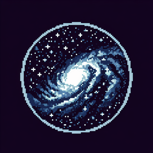 pixelart a beautiful starry sky seen in empty outer space..
Single Game Texture. In-Game asset. 2d. Blank background. High contrast. No shadows.