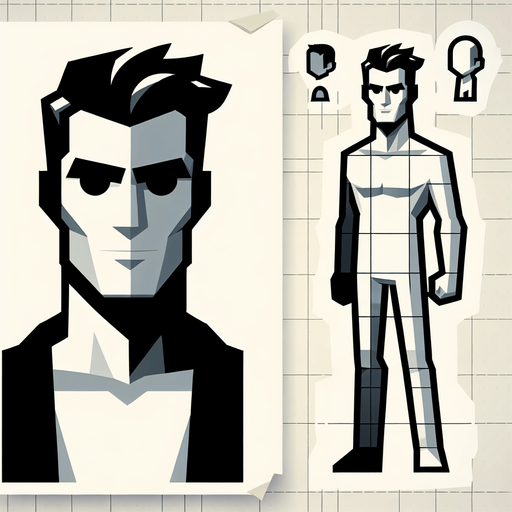 Stylized male.
Single Game Texture. In-Game asset. 2d. Blank background. High contrast. No shadows.