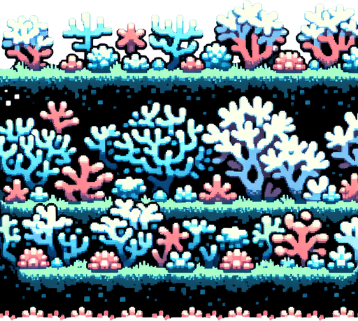 coral reef line. cartoon. 8-bite. Single Game Texture. In-Game asset. 2d. Blank background. High contrast. No shadows..
Single Game Texture. In-Game asset. 2d. Blank background. High contrast. No shadows.