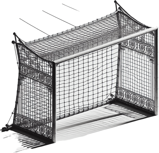 Cage de foot.
Single Game Texture. In-Game asset. 3D
 Blank background. High contrast. No shadows.