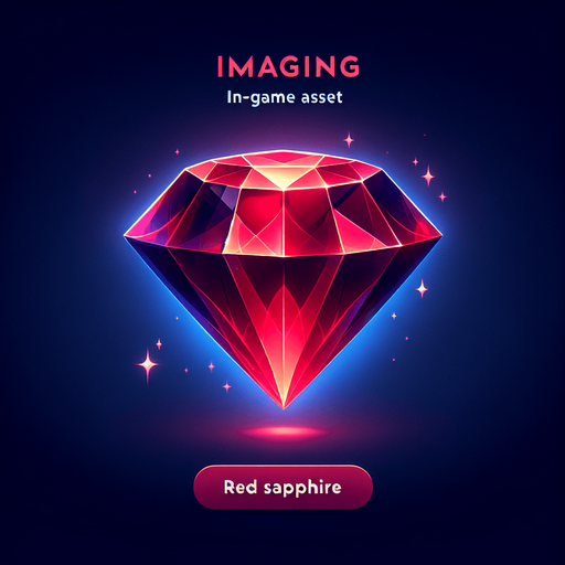 Magic Red Sapphire.
Single Game Texture. In-Game asset. 2d. Blank background. High contrast. No shadows.