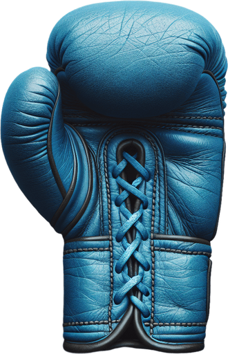 Un gant de boxe bleu vu de dessus.
video game