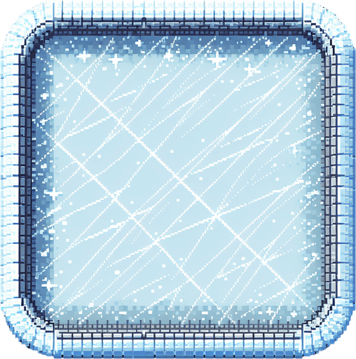 floor of an ice skating ring. top-view. seen from above. Single Game Texture. In-Game asset. 2d. High contrast. No shadows. pixelated.8 bit. game background