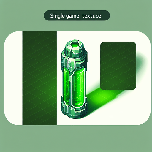 Futuristic terpene vial green Single Game Texture. In-Game asset. 2d. Blank background. High contrast. No shadows.