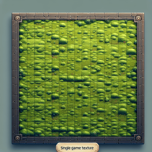 ground grass.
Single Game Texture. In-Game asset. 2d. Blank background. High contrast. No shadows.