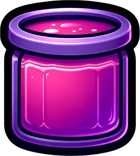 Lilac jelly jar purple Single Game Texture. In-Game asset. 2d. Blank background. High contrast. No shadows. Single Game Texture. In-Game asset. 2d. Blank background. High contrast. No shadows.