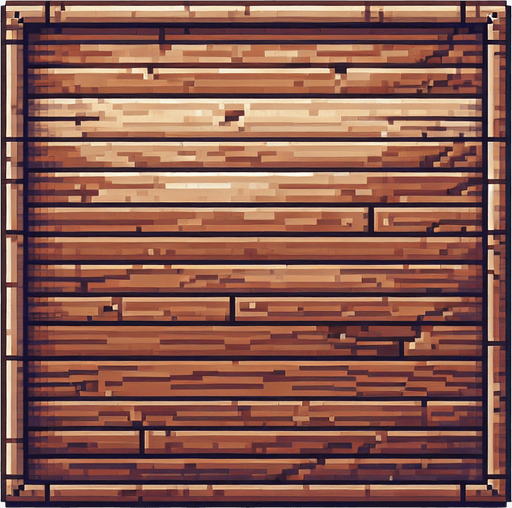 pixel art of a wooden board.